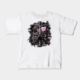 Ribcage | Moody Aesthetics | Edgy Valentines Kids T-Shirt